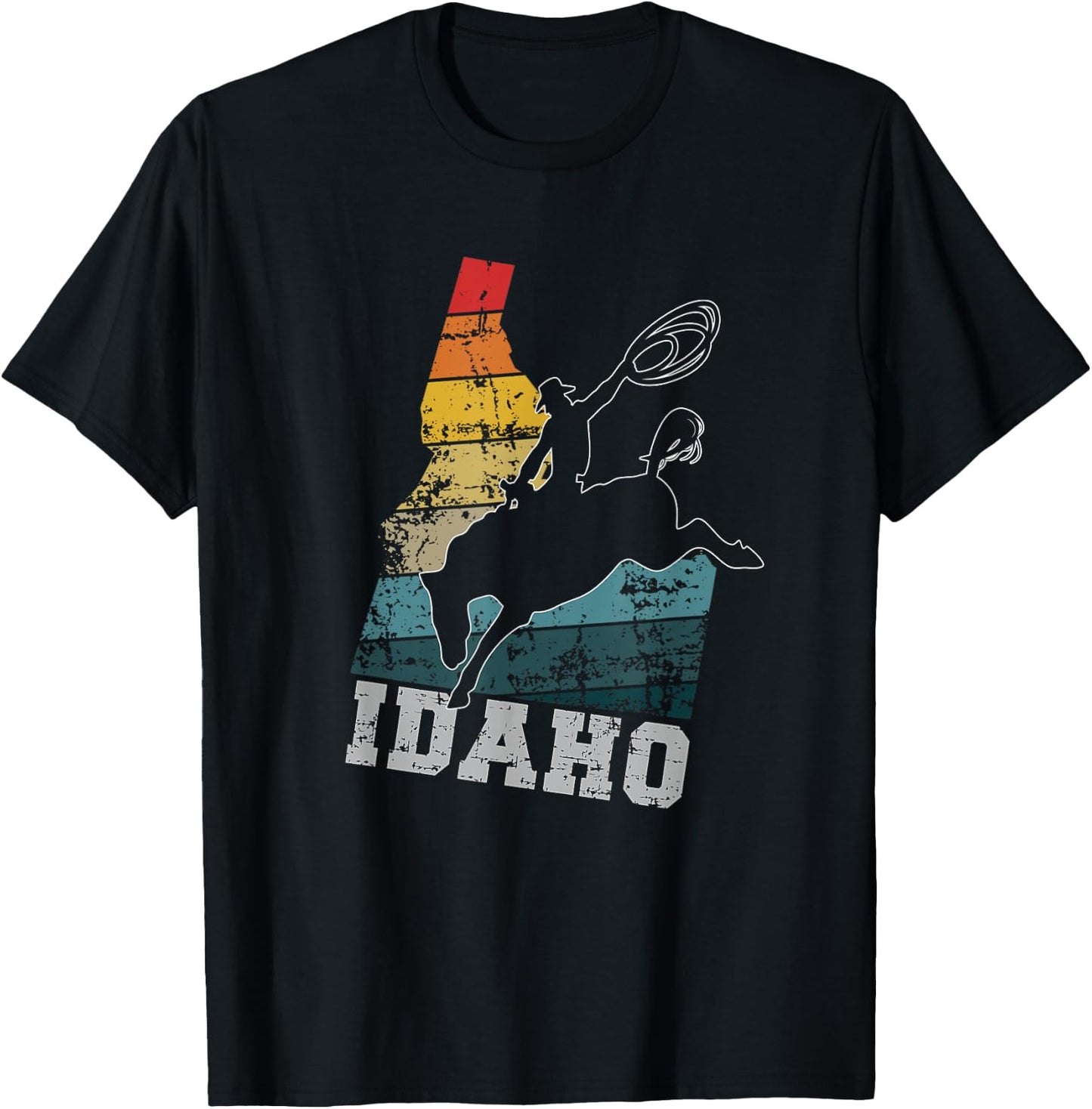 Vintage Idaho Cowboy T-Shirt - T-Shirt | Black