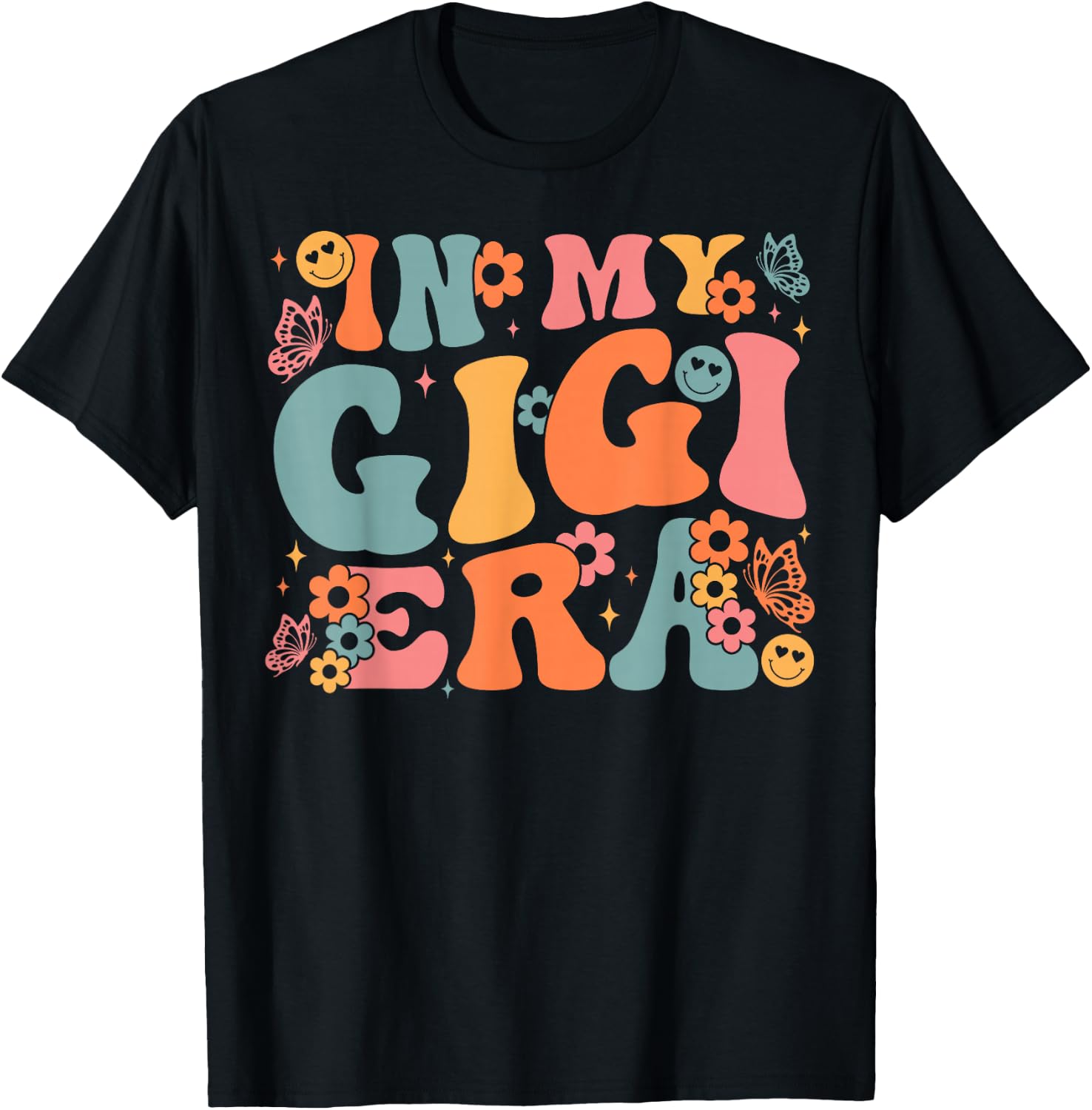 in My Gigi Era Baby Announcement for Grandma Mother's Day T-Shirt - T-Shirt | Black