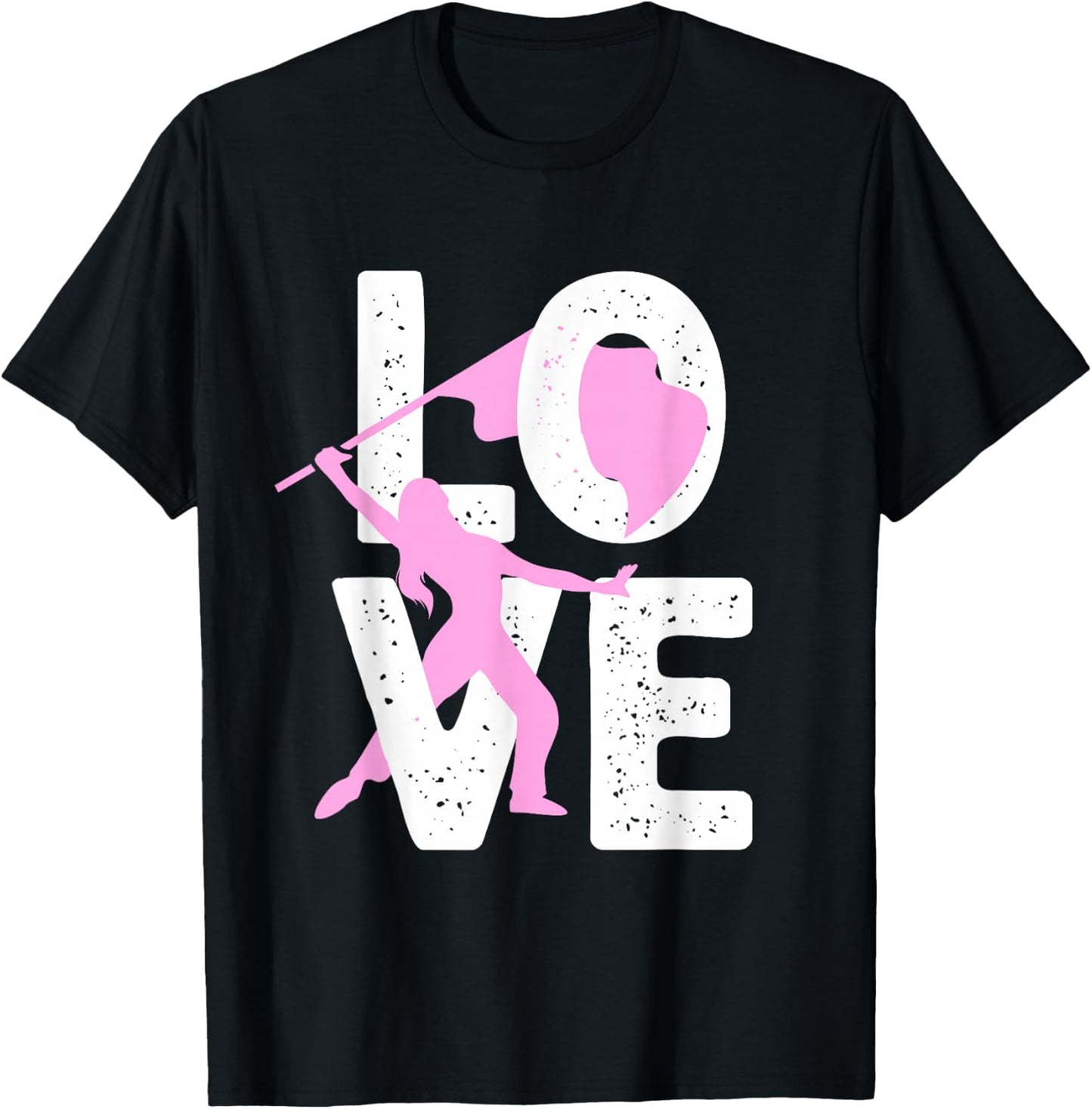 Cool Color Guard Girls Marching Band Flag Sabre T-Shirt - T-Shirt | Black