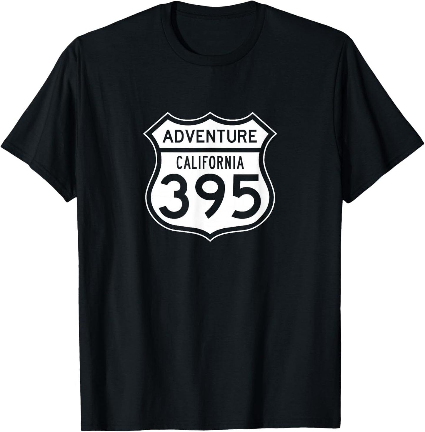 California Eastern Sierra Highway 395 – Adventure Inspired T-Shirt - T-Shirt | Black