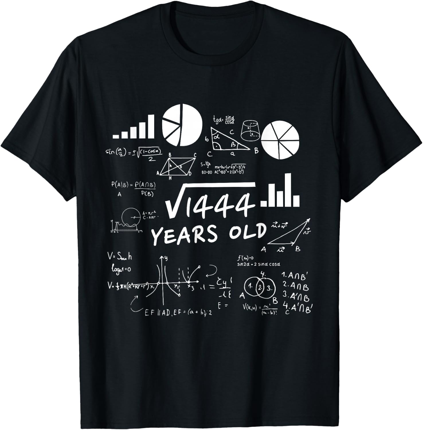 Square Root 38 Year Old Gift Funny Teacher 38th Birthday T-Shirt - T-Shirt | Black