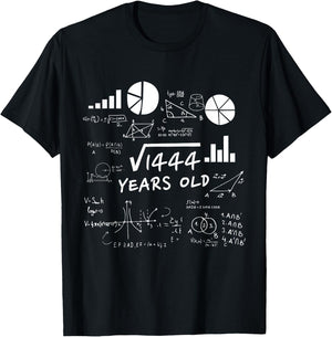 Square Root 38 Year Old Gift Funny Teacher 38th Birthday T-Shirt - T-Shirt | Black