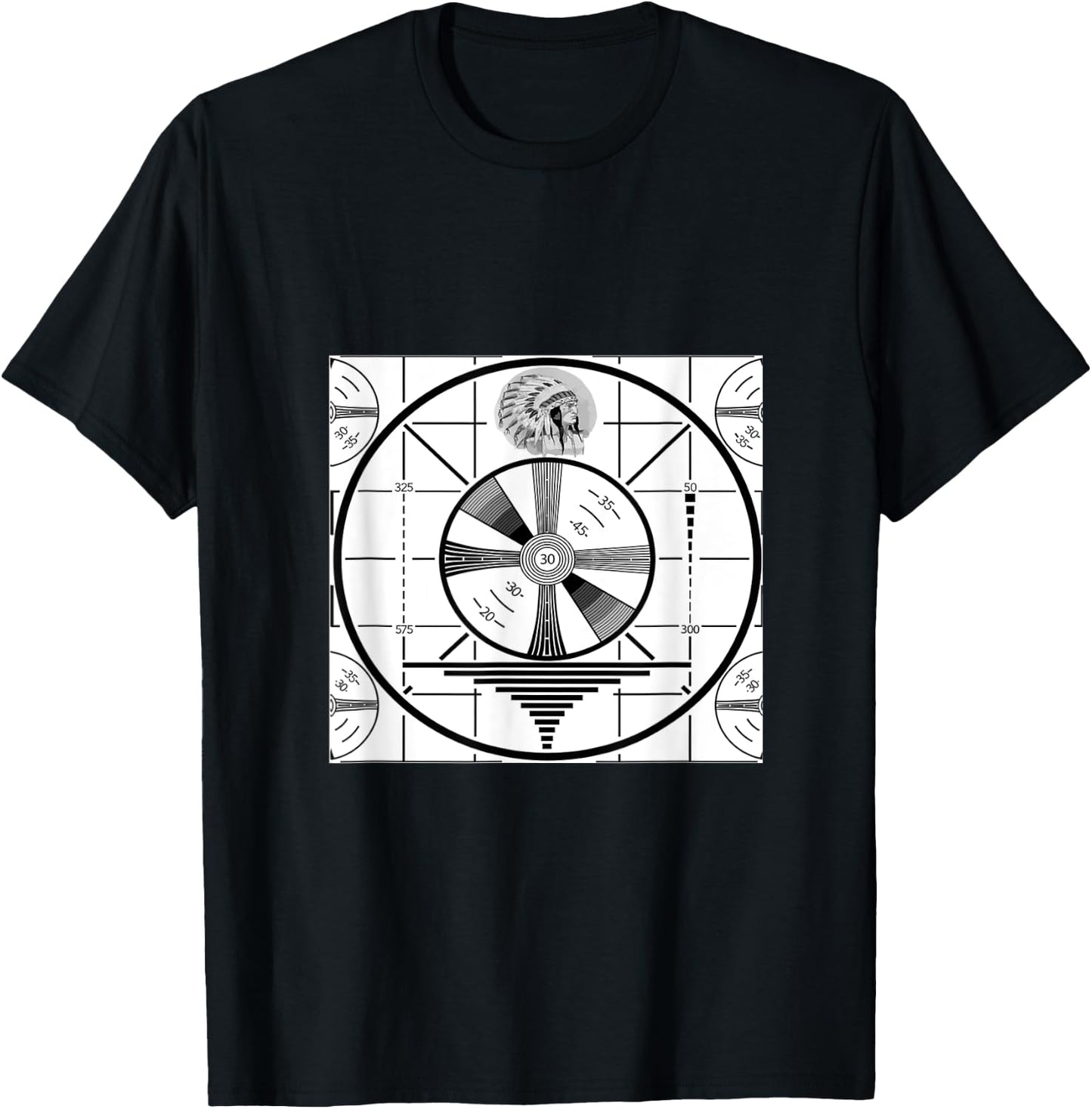 Indian Head Test Pattern Vintage American Television T-Shirt - T-Shirt | Black