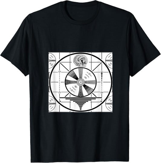 Indian Head Test Pattern Vintage American Television T-Shirt - T-Shirt | Black