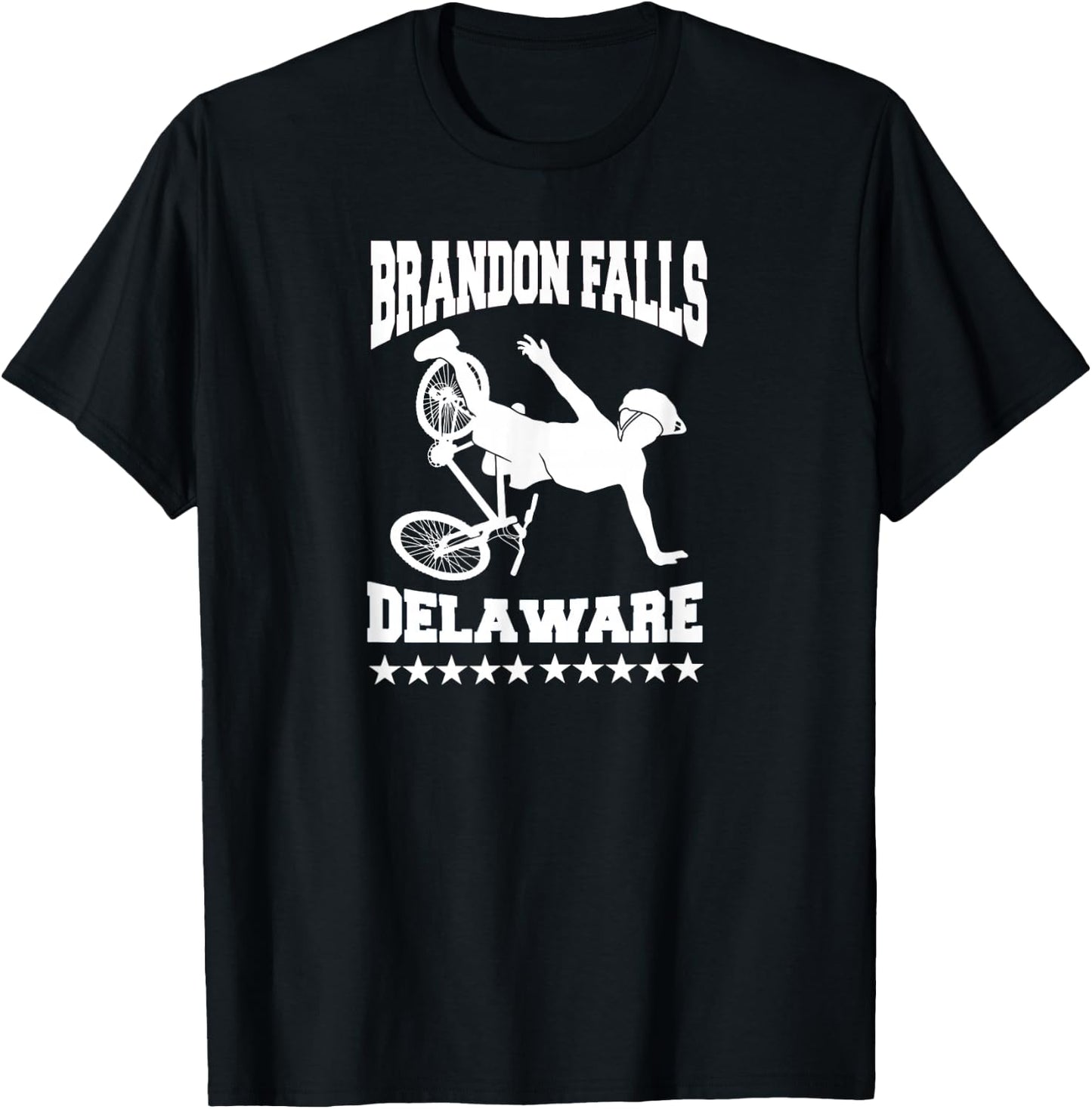 Brandon Falls, Delaware Joe Biden Bike Ride T-Shirt - T-Shirt | Black