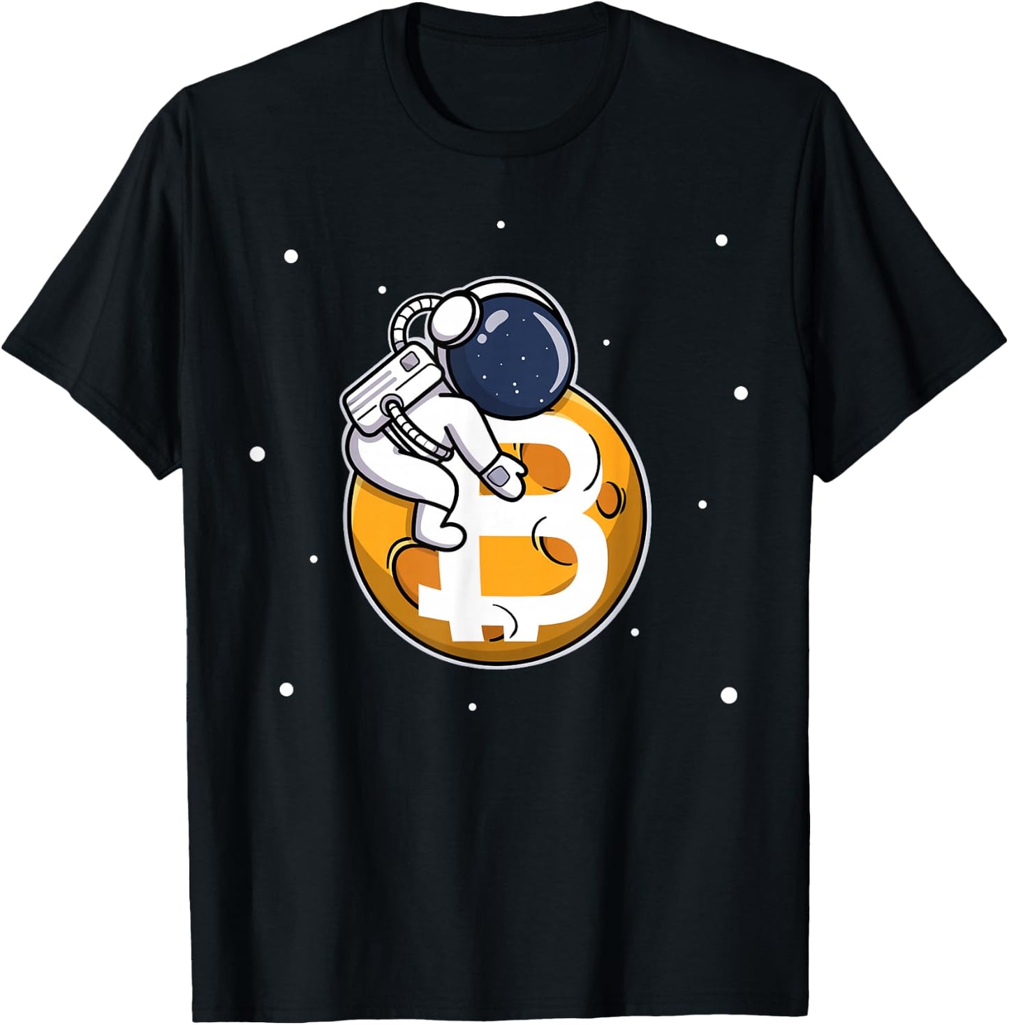 To The Moon Astronaut Crypto Currency T-Shirt - T-Shirt | Black