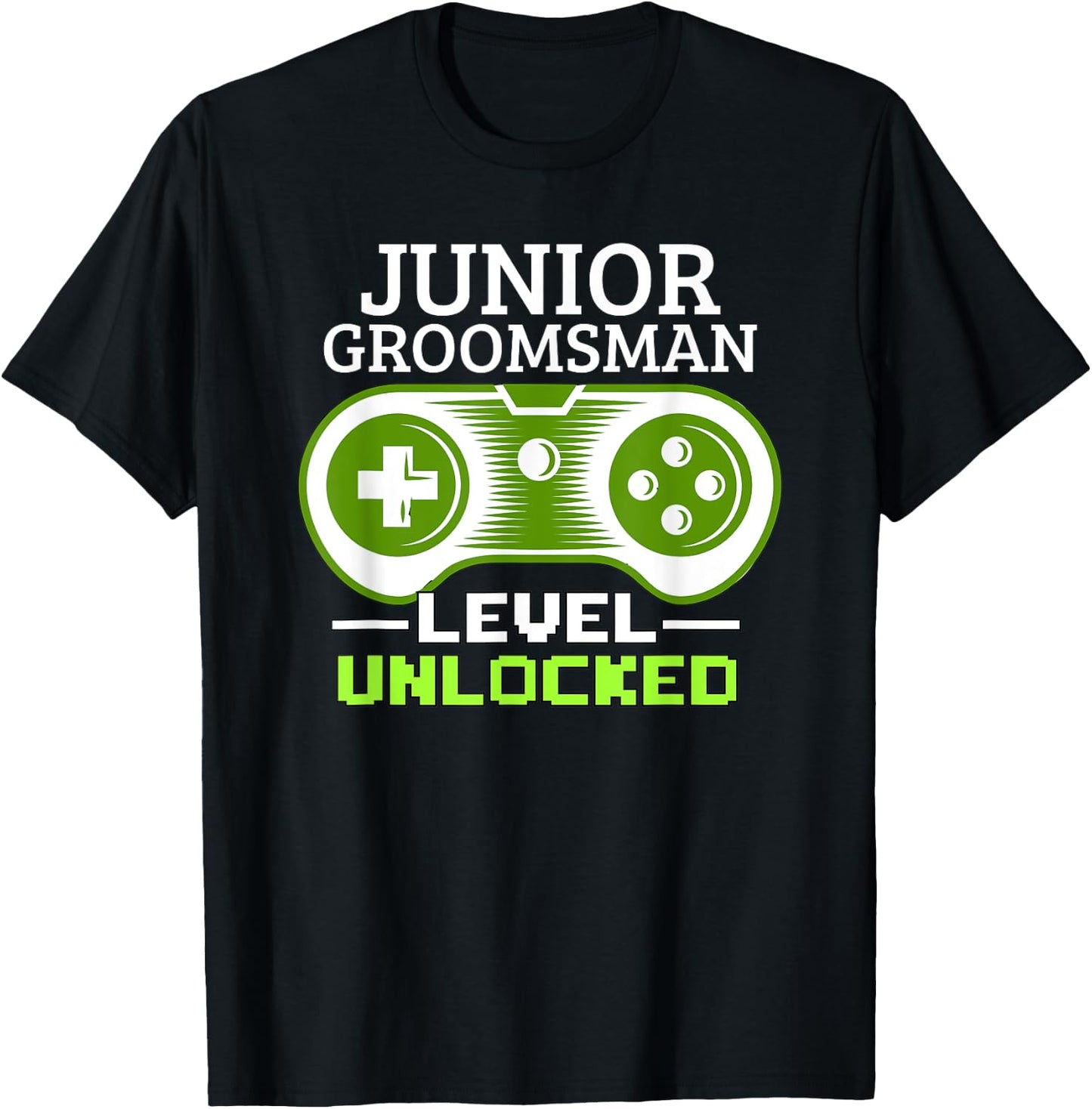 Junior Groomsman Bowtie Jr Boys Video Gamer Gaming T-Shirt - T-Shirt | Black