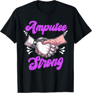 Amputee Humor Life Health Leg Arm Funny Recovery Gifts T-Shirt - T-Shirt | Black