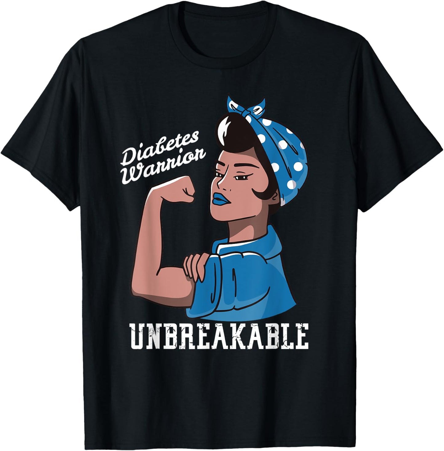 Diabetes Awareness Month Woman Unbreakable Mother T1 T2 T-Shirt - T-Shirt | Black