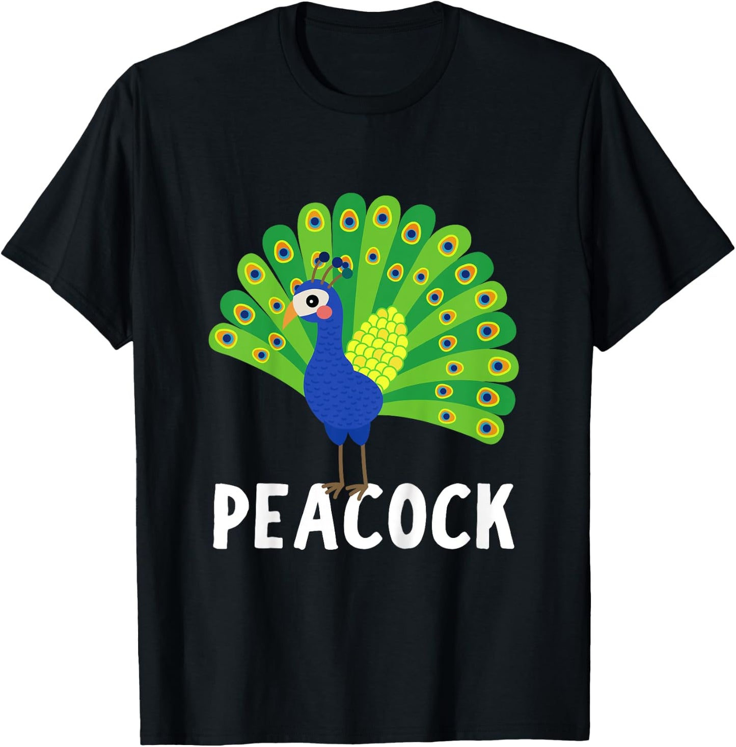 Kids Peacock Shirt For Boys Or Girls | Cute Peacock Gift T-Shirt - T-Shirt | Black