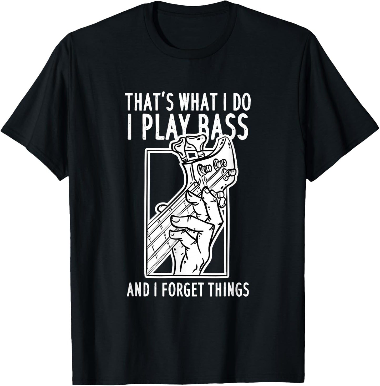 Funny Bass Player, Bass Guitar T-Shirt - T-Shirt | Black