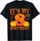 It's My 8th Birthday Pumpkins 8 Years Old Halloween Day Kids T-Shirt - T-Shirt | Black