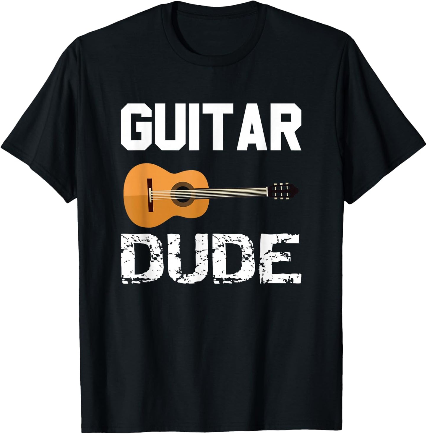 Guitars Acoustic Classical Gift Boys Men Kids T-Shirt - T-Shirt | Black