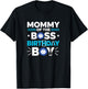 Other Mommy of The Boss Birthday Boy Mom of The Birthday Boy T-Shirt - T-Shirt | Black
