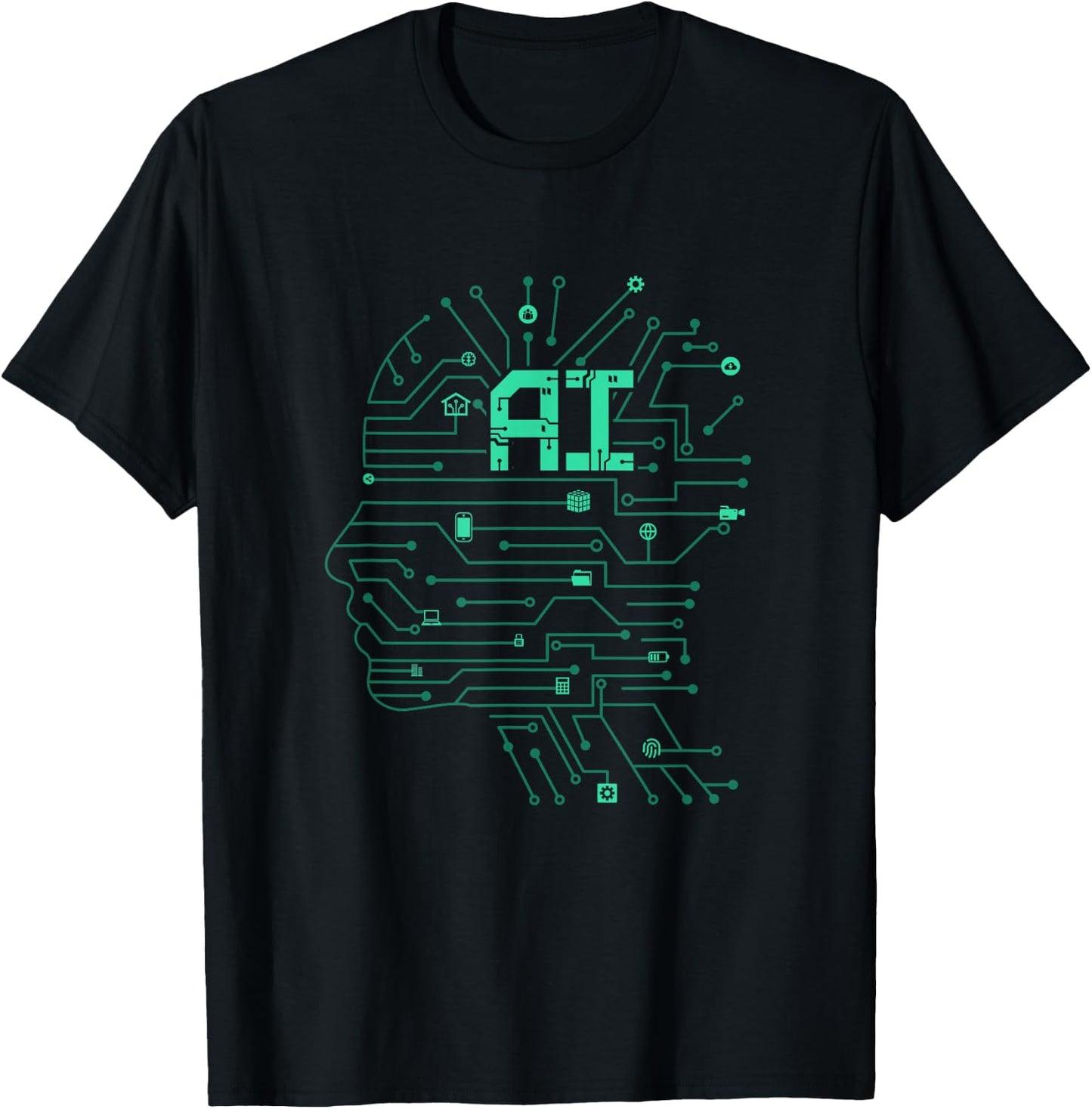 AI Artificial Intelligence Computer Science Technology Coder T-Shirt - T-Shirt | Black