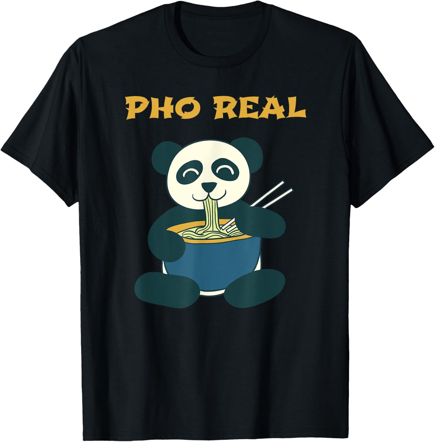 Pho Shirt Pho Sho Panda T-Shirt - T-Shirt | Black