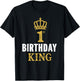 Happy 1st Birthday King 1 Year Old Party Ideas For Boys T-Shirt - T-Shirt | Black