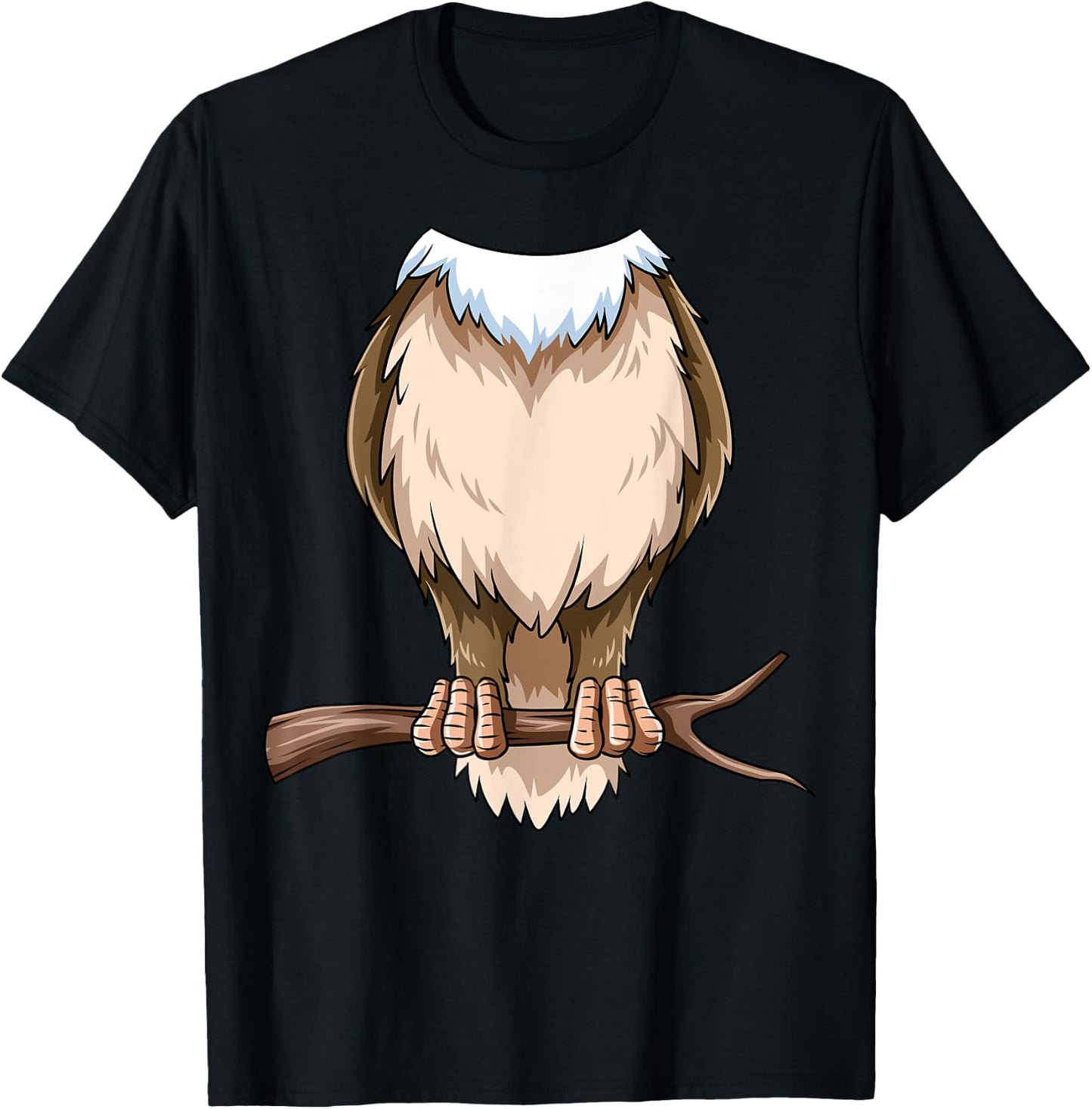 Easy Owl Costume Owl Body Headless Owl Costume T-Shirt - T-Shirt | Black