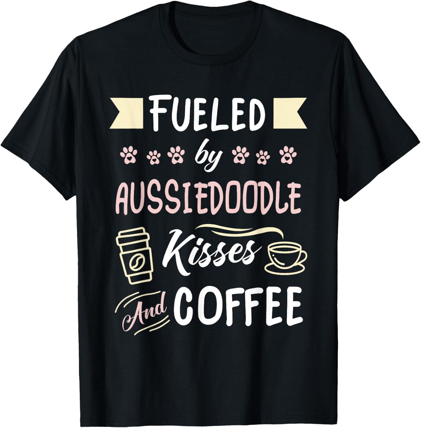 Aussiedoodle Mom Australian Shepherd Poo Coffee Lover T-Shirt - T-Shirt | Black