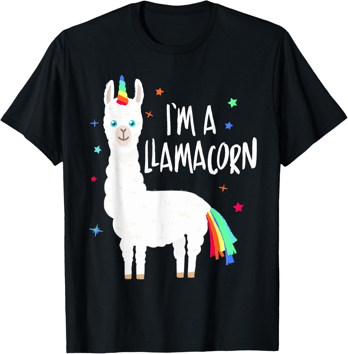 Llamacorn - Funny Cute Llama Unicorn T-Shirt - T-Shirt | Black
