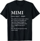 Mimi Definition Grandma - Funny Grandmother T-Shirt - T-Shirt | Black