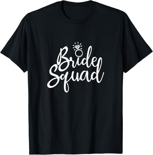 Bride Squad Hen Night Bridal Shower Matching T-Shirt - T-Shirt | Black