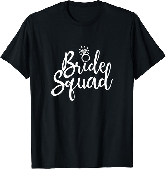 Bride Squad Hen Night Bridal Shower Matching T-Shirt - T-Shirt | Black