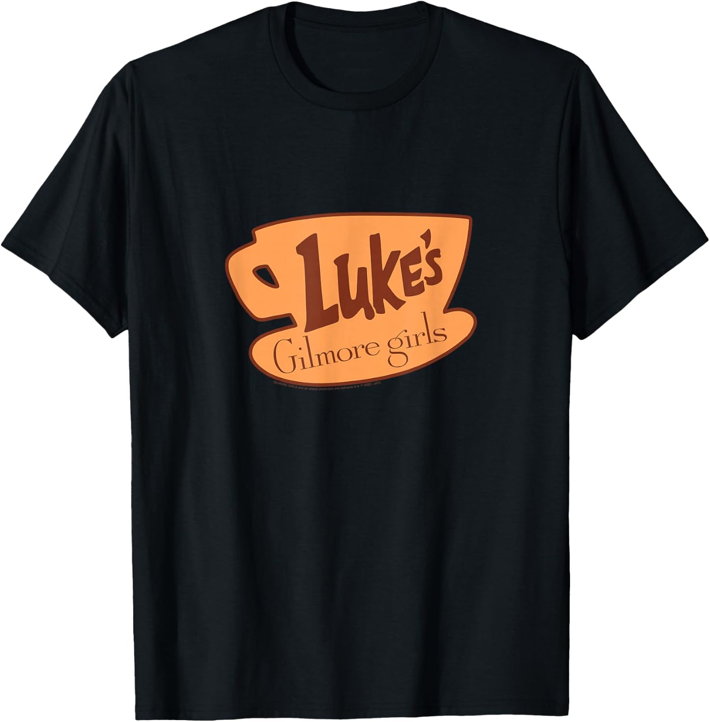Gilmore Girls Luke's Coffee Classic Coffee Cup Logo TV Show T-Shirt - T-Shirt | Black