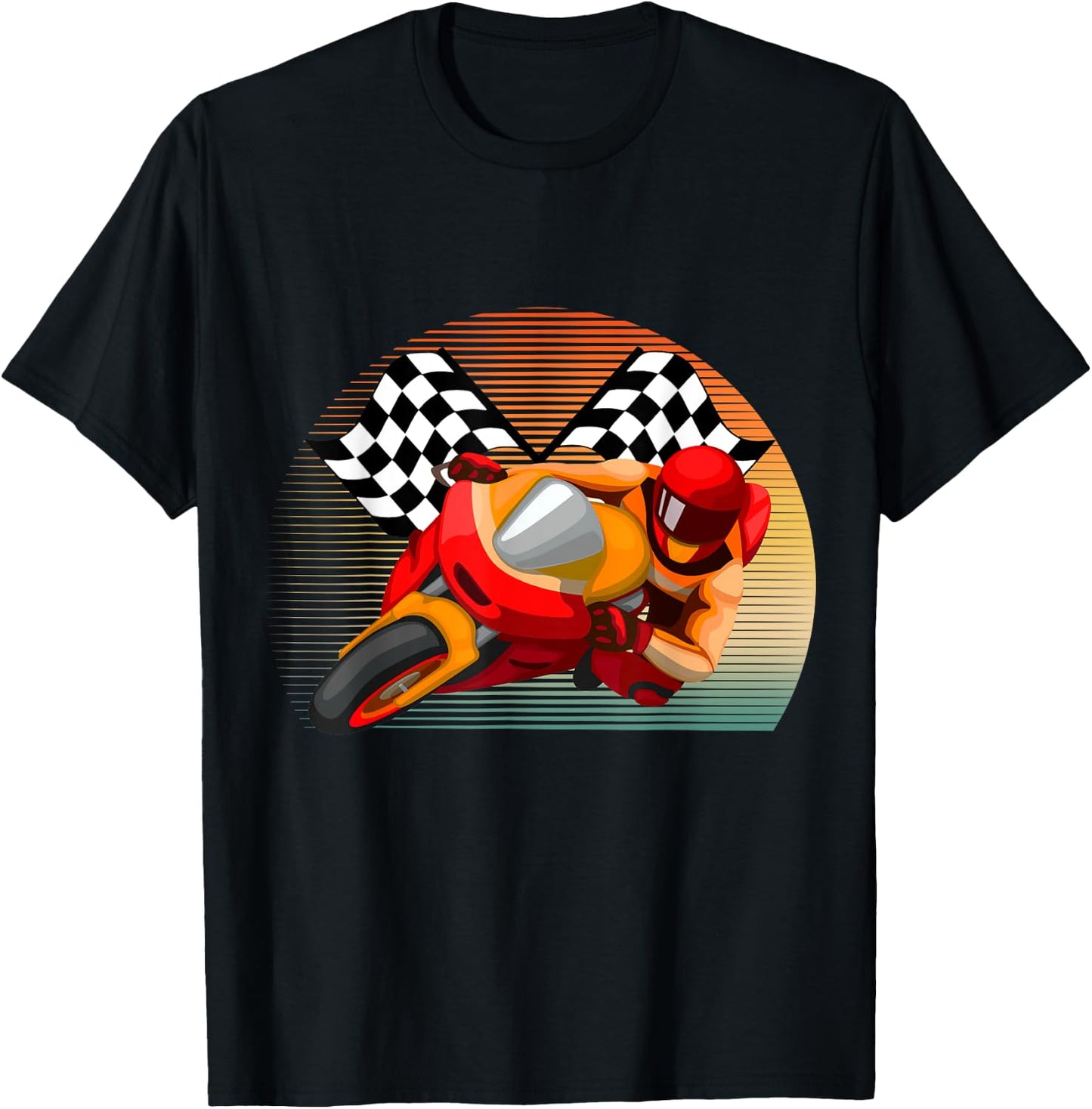 Vintage Retro Style Motorbike Moto GP Sport Racing Fan T-Shirt - T-Shirt | Black