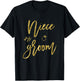 Bridal Party Niece Of The Groom Shirt With Ring Graphics T-Shirt - T-Shirt | Black