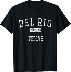 Del Rio Texas TX Vintage T-Shirt - T-Shirt | Black