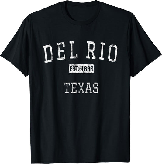Del Rio Texas TX Vintage T-Shirt - T-Shirt | Black