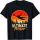 Retro Ultimate Frisbee Player Men Women Vintage Flying Disc T-Shirt - T-Shirt | Black