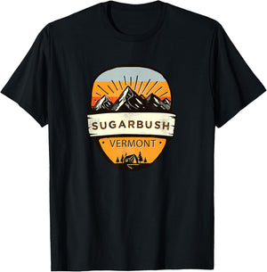 Retro Vintage Sugarbush, Vermont Souvenir T-Shirt - T-Shirt | Black