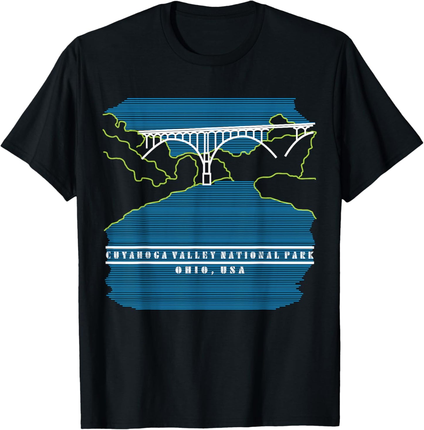 CVNP Hiking Biking Tow Path Nature Lover Family Souvenir T-Shirt - T-Shirt | Black