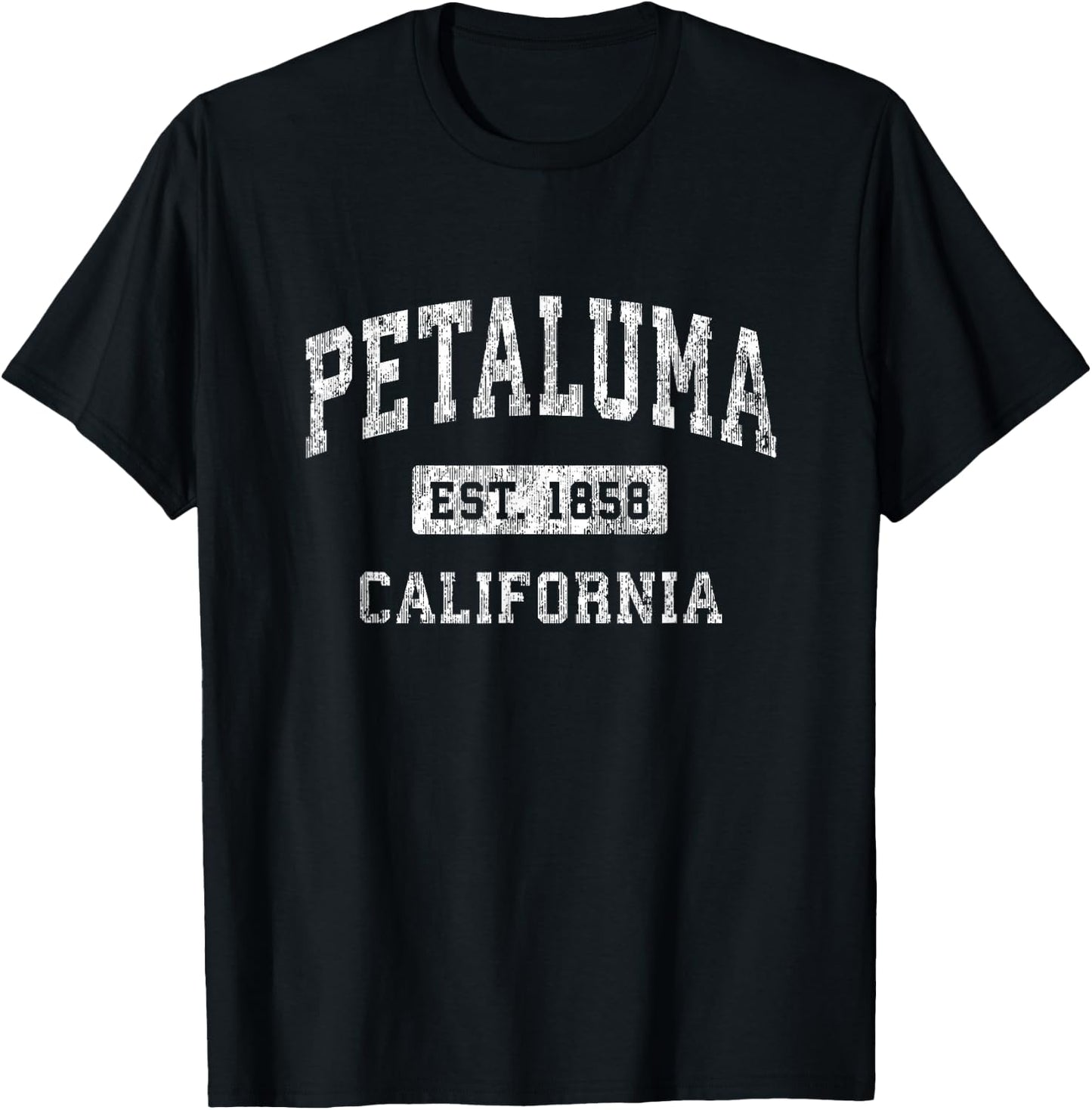 Petaluma California CA Vintage Established Sports Design T-Shirt - T-Shirt | Black