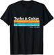 Vintage Turks & Caicos Islands Palm Trees Grace Bay Beach T-Shirt - T-Shirt | Black