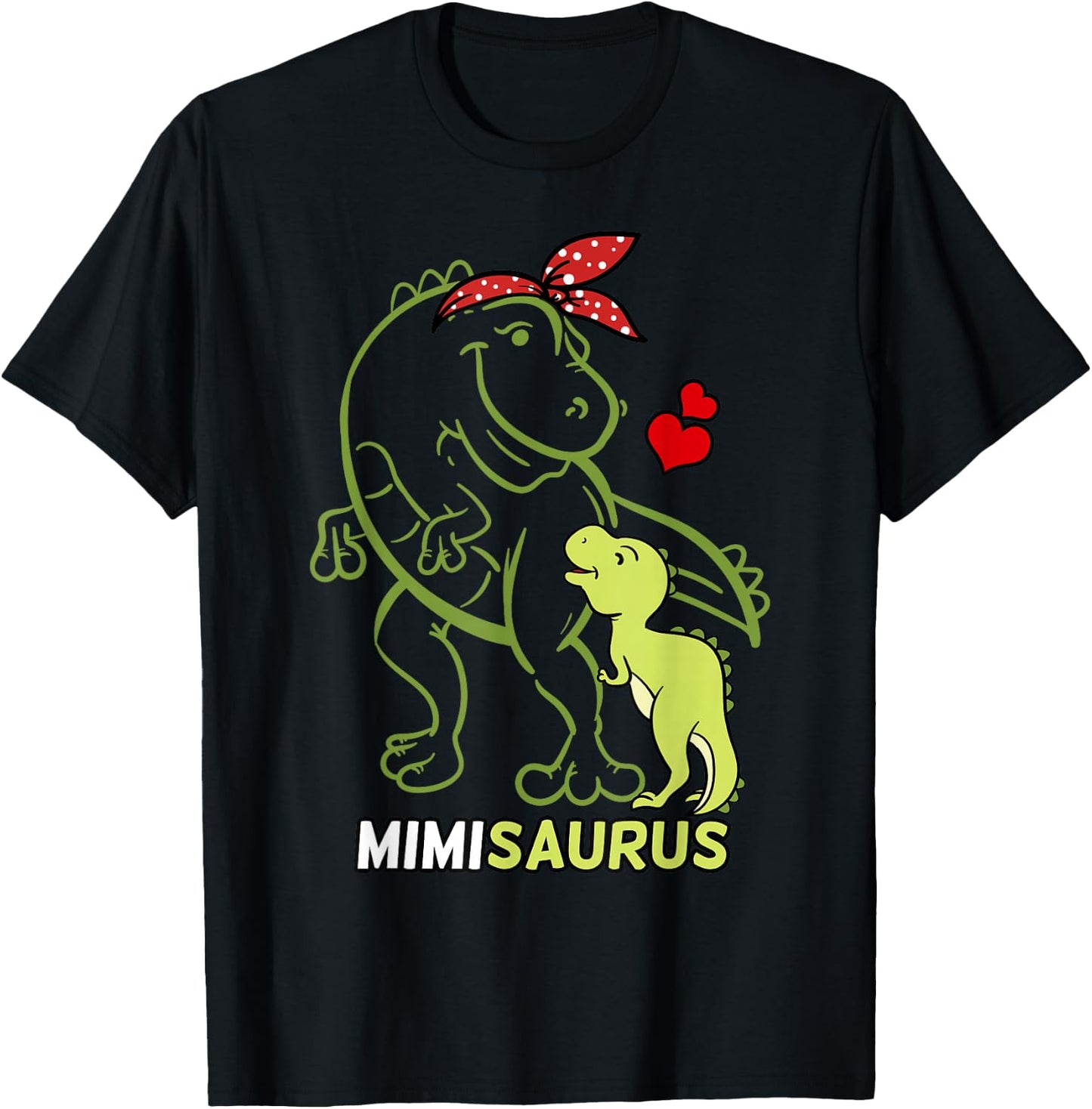 Mimisaurus Mimi Tyrannosaurus Dinosaur Baby Mother's Day T-Shirt - T-Shirt | Black