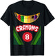 Crayon Box Fun Teacher Student Crayon Squad Halloween 2021 T-Shirt - T-Shirt | Black