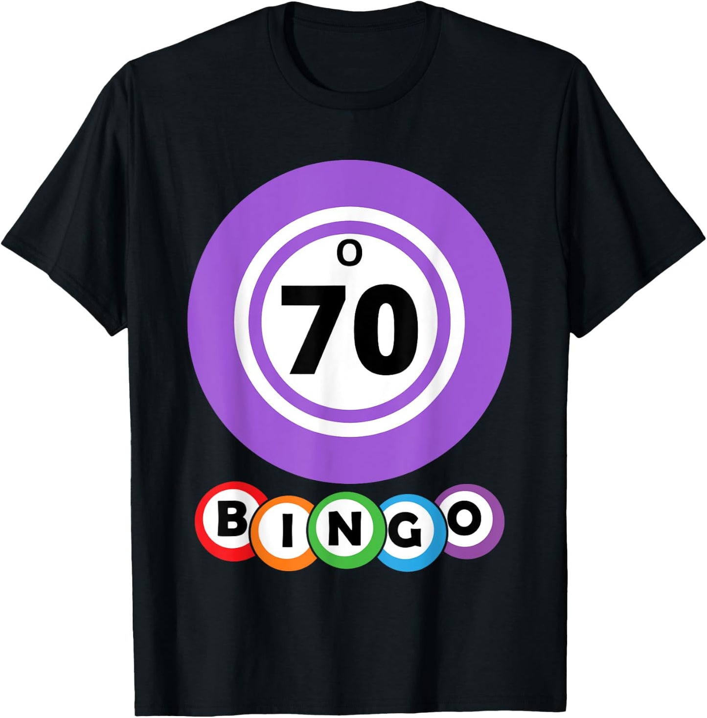 Lucky Bingo O70 Group Bingo Costume T-Shirt - T-Shirt | Black