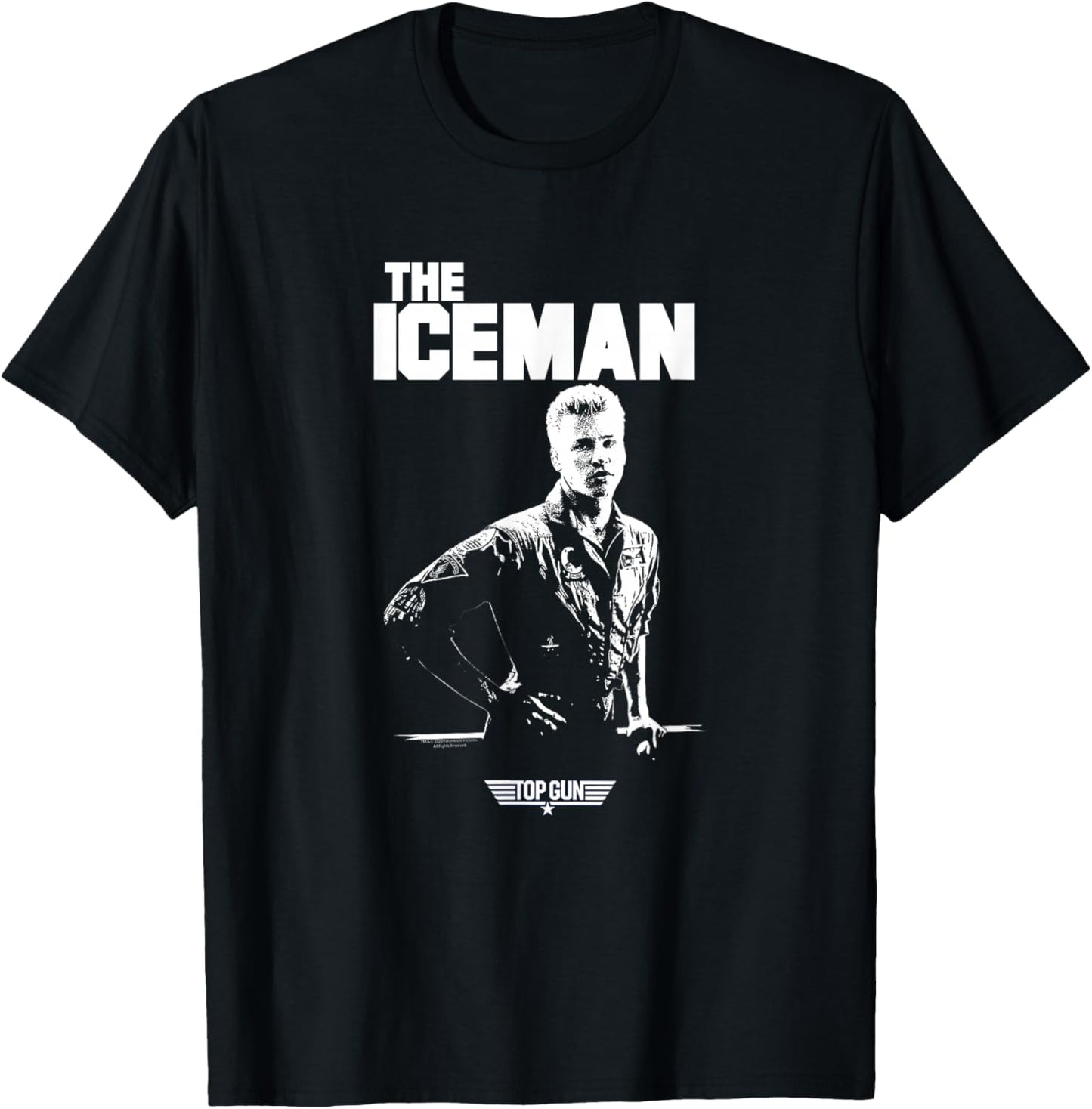 Top Gun Iceman Photo Action Movie T-Shirt - T-Shirt | Black