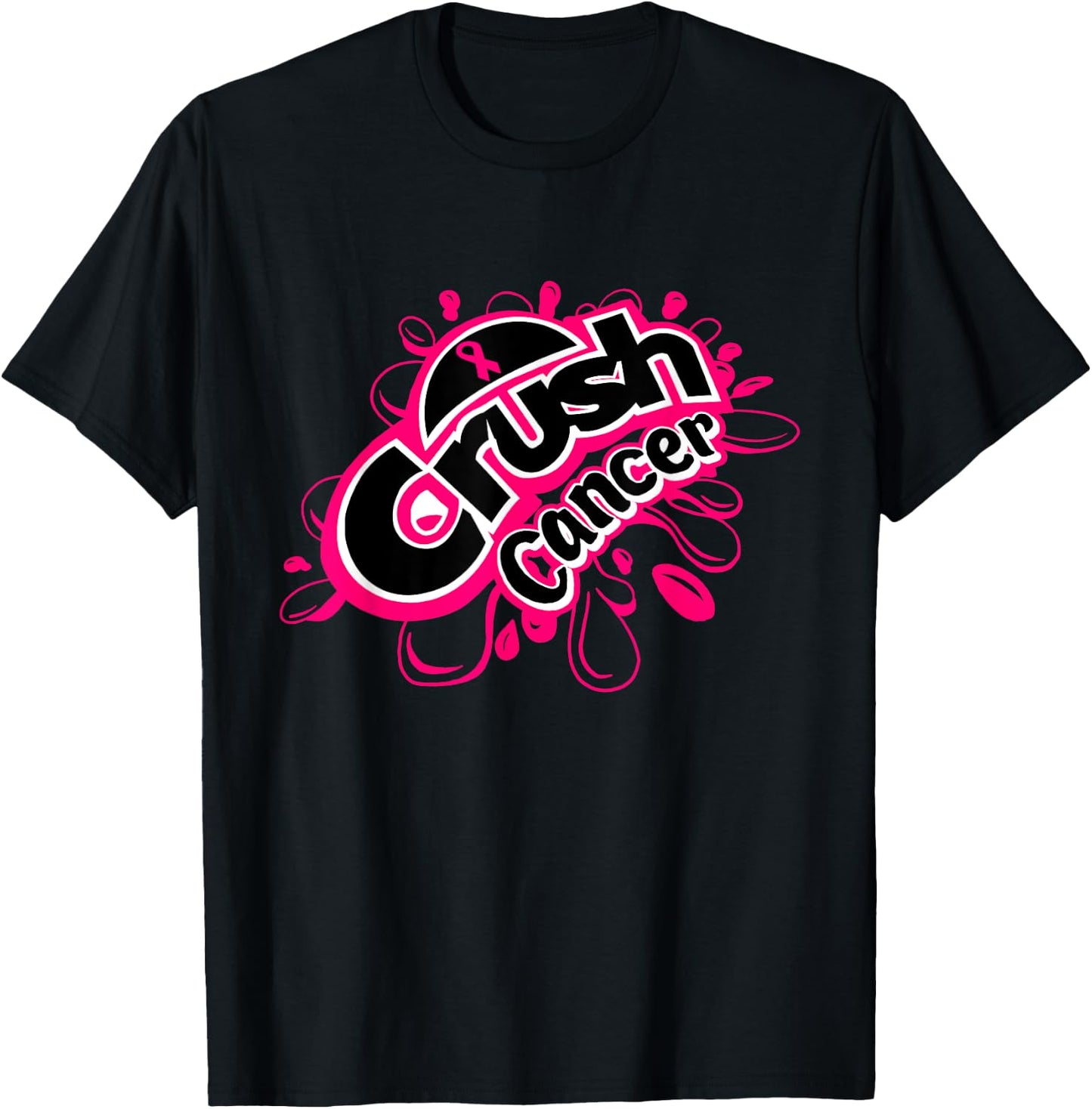 Crush cancer breast cancer awareness T-Shirt - T-Shirt | Black