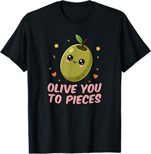 Funny Olive Lover Quote Joke Saying Graphic T-Shirt - T-Shirt | Black