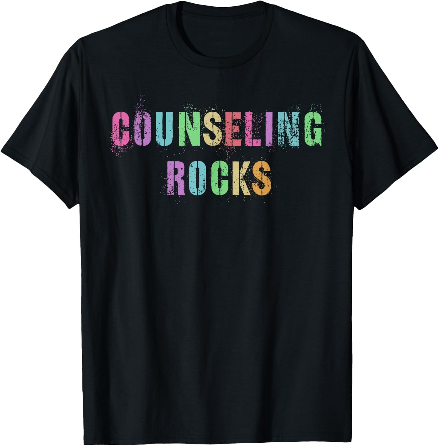 COUNSELING ROCKS School Counselor Team College Guidance T-Shirt - T-Shirt | Black