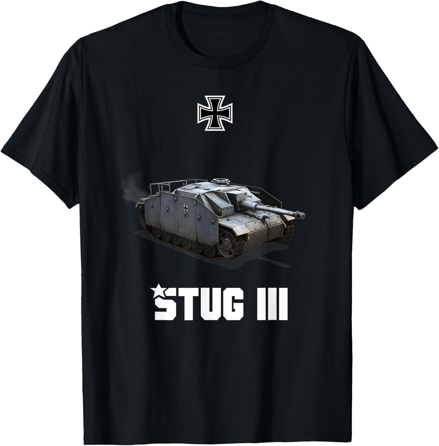 StuG III Ausf. G German Tank Destroyer WW2 Military T-Shirt - T-Shirt | Black