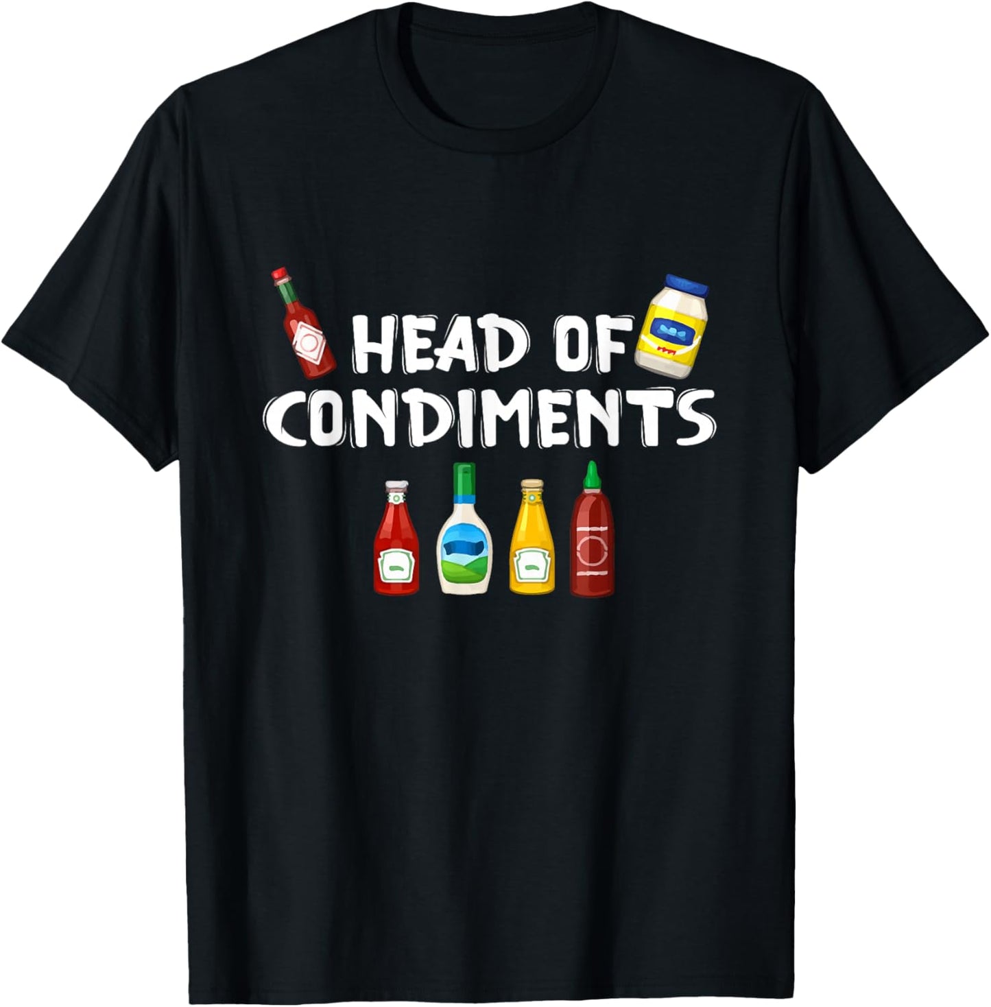 Head of Spices Funny Condiments BBQ Spices Sauce T-Shirt - T-Shirt | Black
