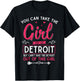 Girl Out of Detroit MI Michigan, Funny Home Roots T-Shirt - T-Shirt | Black