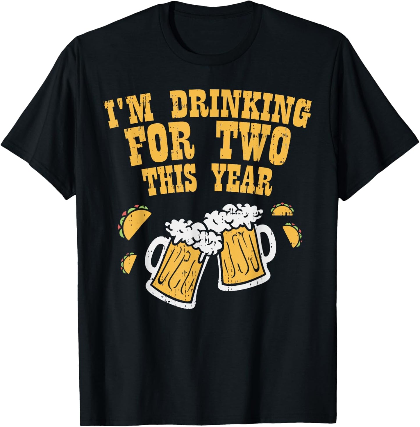 Im Drinking For Two Cinco De Mayo Pregnancy Announcement Dad T-Shirt - T-Shirt | Black