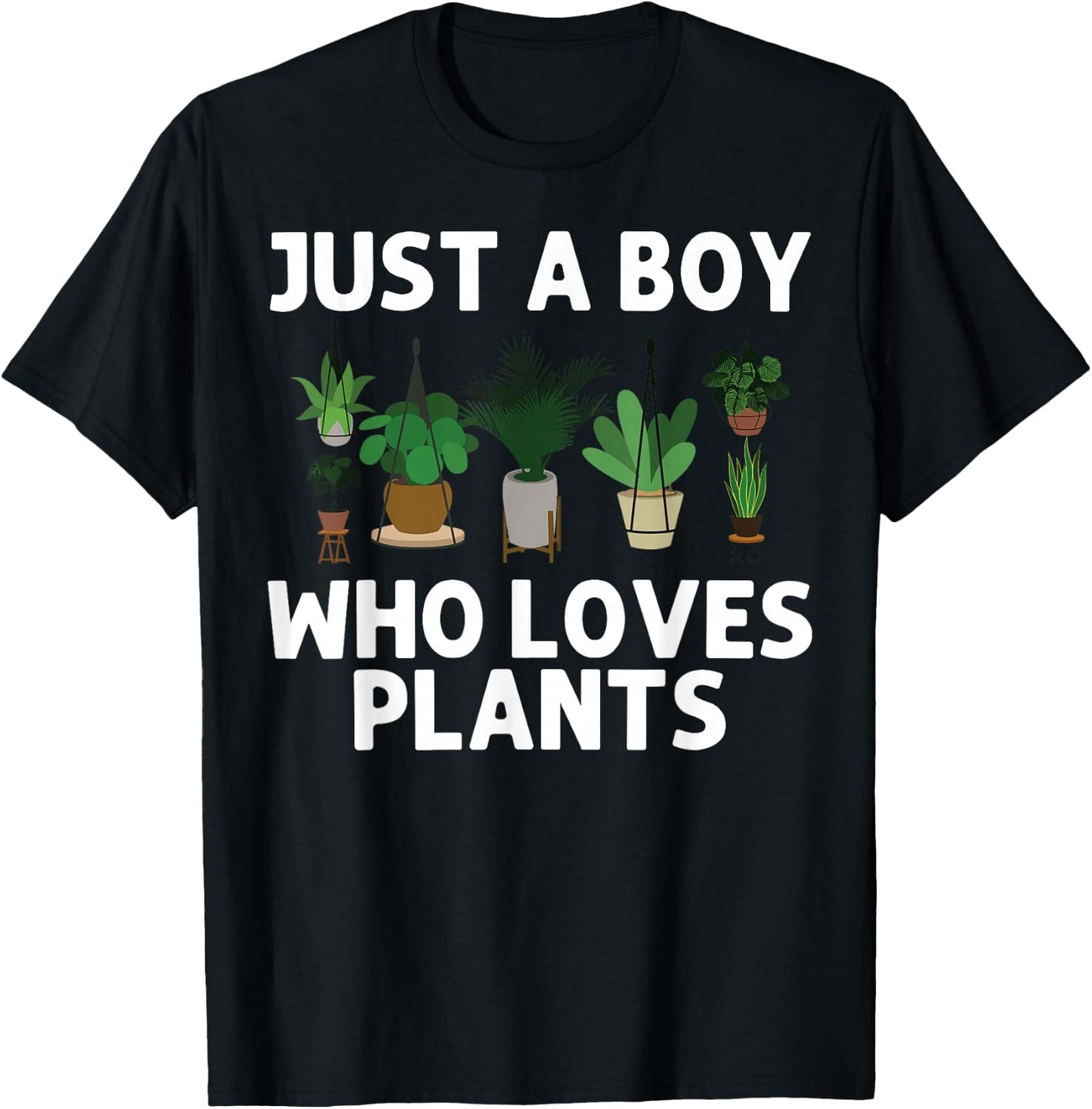 Cool Plant For Boys Kids Pot Gardener Plant Lover Gardening T-Shirt - T-Shirt | Black