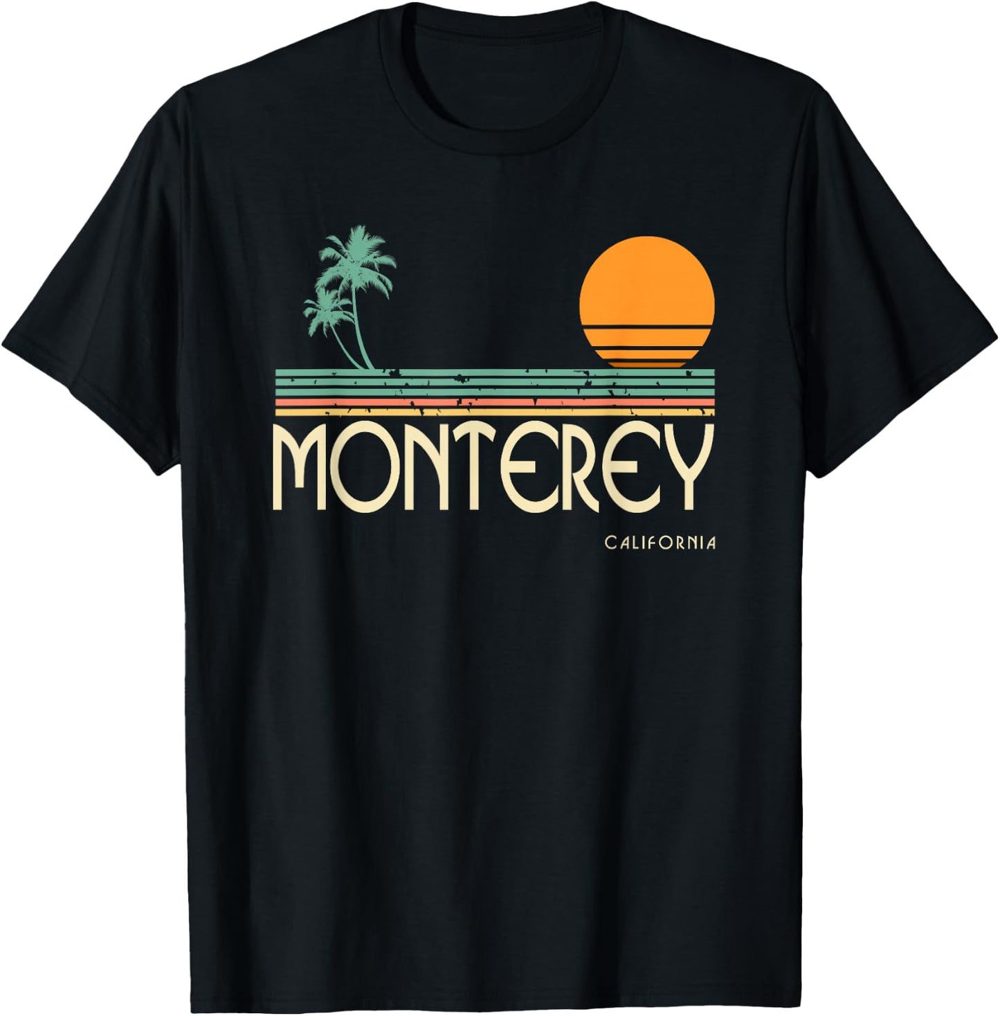 Vintage Monterey California T-Shirt - T-Shirt | Black